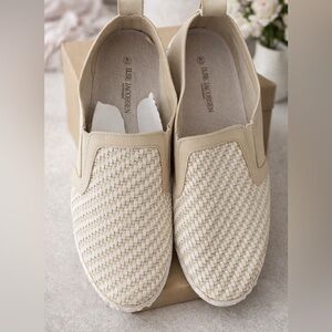 Ilse Jacobsen women's Cream Woven Loafers